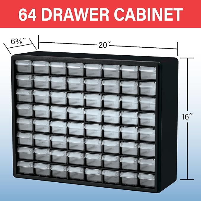 Akro-Mils 64-Drawer Plastic Drawer Storage Cabinet