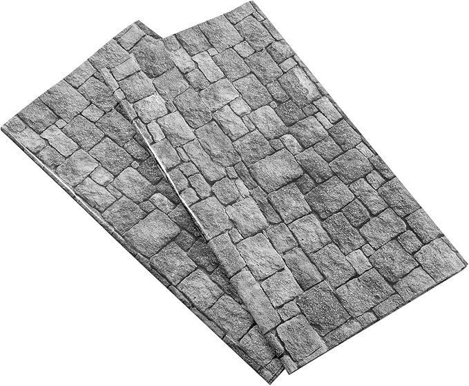 Chuangdi 2pcs 4.5 x 9 Feet Brick Wallpaper Peel and Stick Backdrop Tablecloth