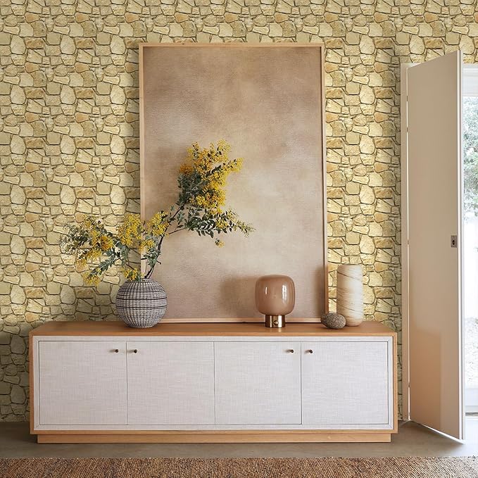 COMSTICKC 3D Faux Stone Wall Panel Peel and Stick Wall Covering, Ultra-Light