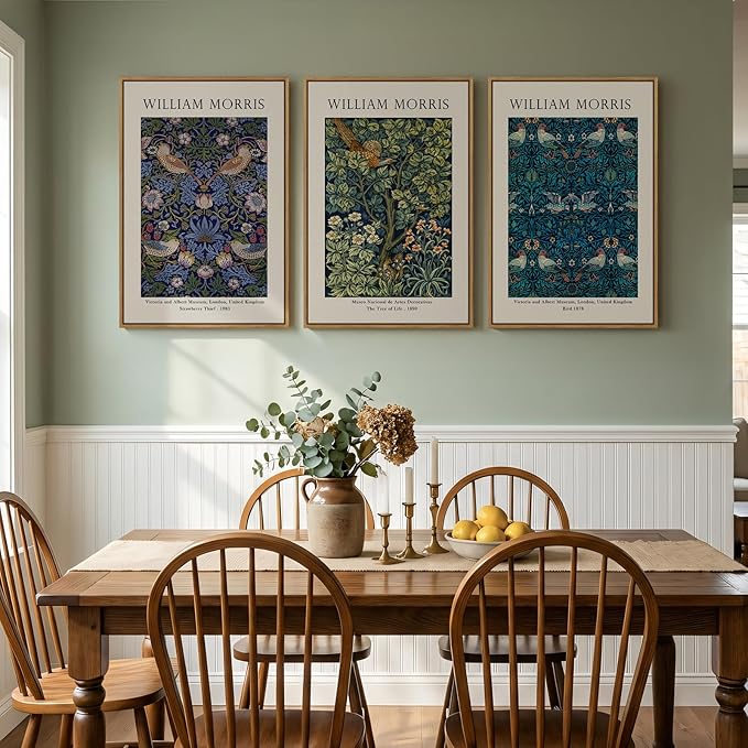 Large Framed Vintage William Morris Wall Art