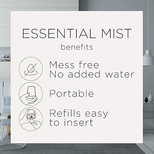 Air Wick Essential Mist Refill, 5 ct, Fresh Waters, Essential Oils Diffuser, Air Freshener