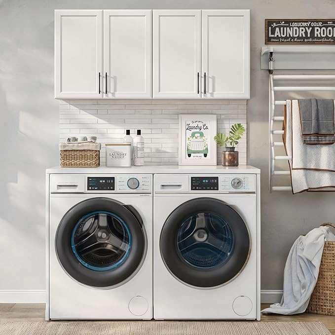 FIMELLO 47.2" W Laundry Room Cabinets Wall Mounted, Laundry Wall Cabinet