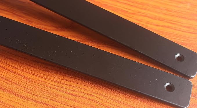 8 Pack - 12 inch Black Hidden L Shelf Bracket Iron Floating Shelf Brackets
