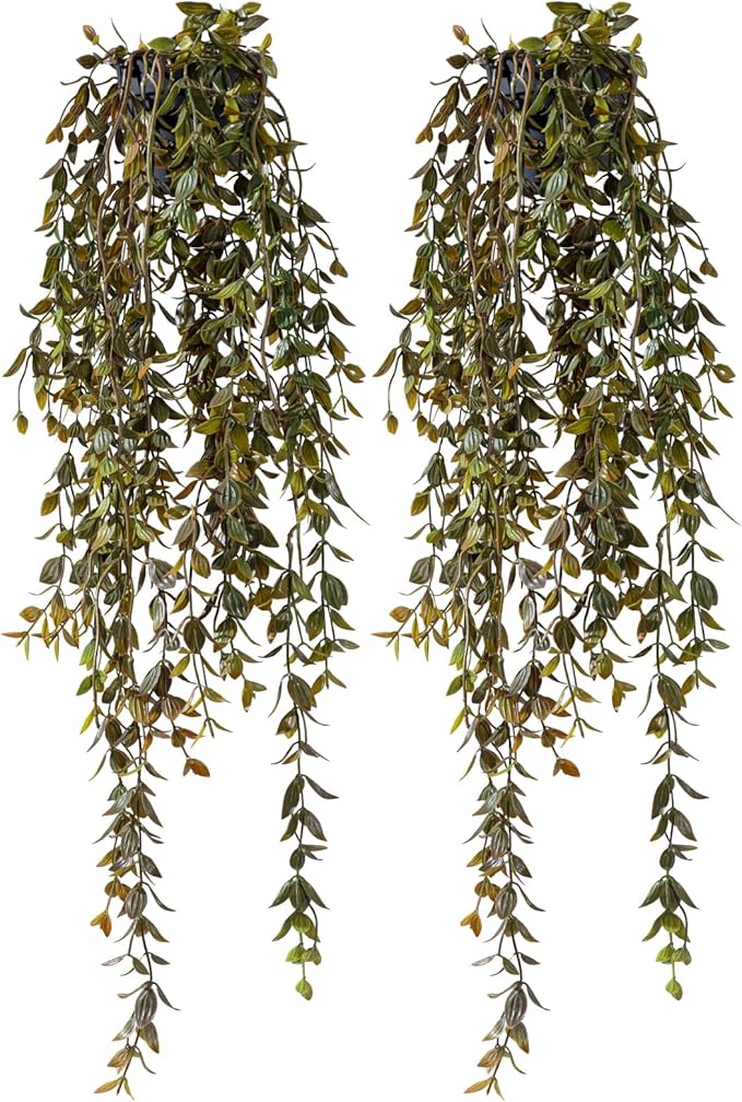 Artificial Hanging Plant 2 Pcs Faux Plant Ivy Vine Faux Eucalyptus Vines Fake