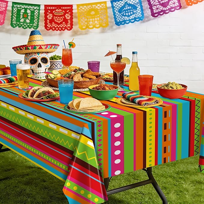 Kochorie 100 Ft x 54 Inch Mexican Fiesta Party Tablecloth Roll