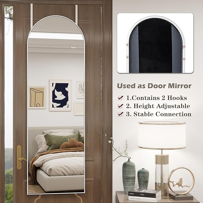 Door Mirror, Arched Full Length Mirror Over The Door, Wall Mirrors