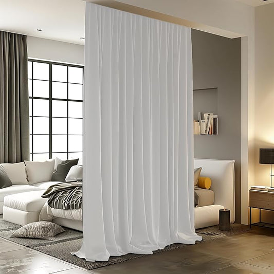 Room Divider Curtains for Rod, 15 ft Wide x 9 ft Tall, 1 Panel