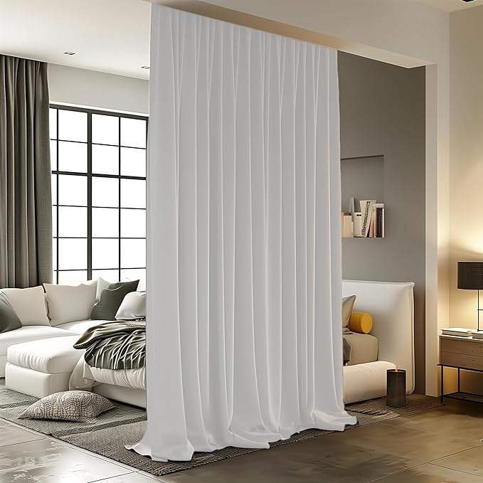 Room Divider Curtains for Ceiling Track Rod, 15 ft Wide x 7 ft Tall, 1 Panel