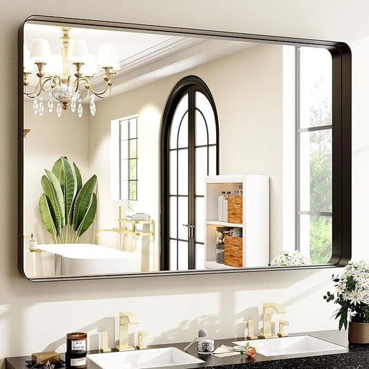 Easly 30"x40" Black Bathroom Mirror