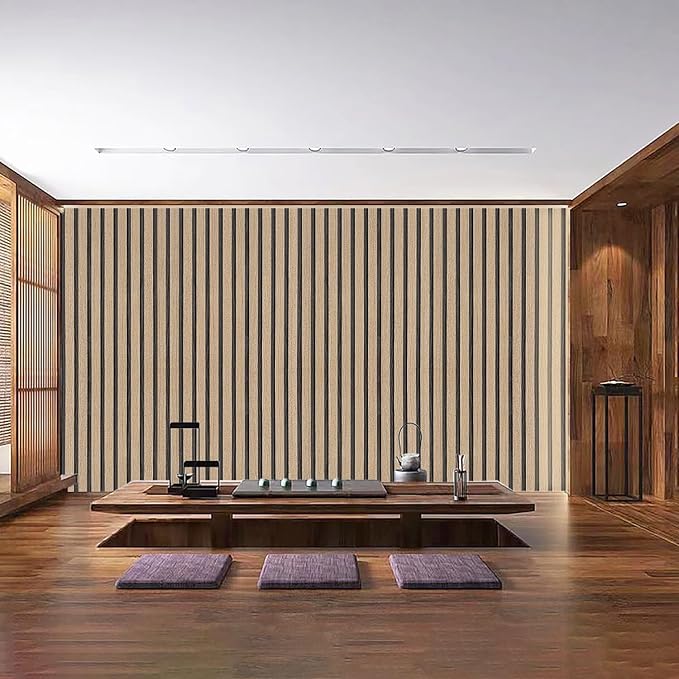 Peel and Stick Wood Slat Wallpaper