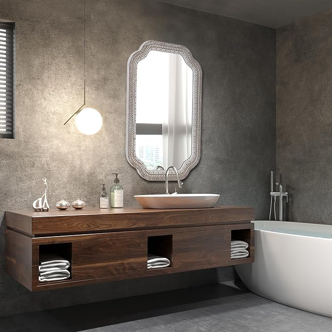 Reflinto 36x24 inch Rustic Farmhouse Wall Mirrors