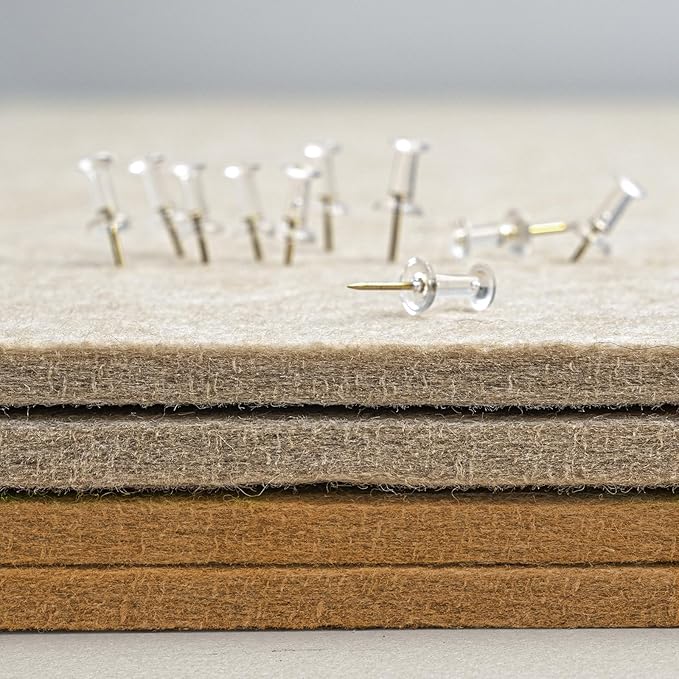 Bulletin Board, 24 x 18 inches Felt Board Decorative Pin Board, Cork Board