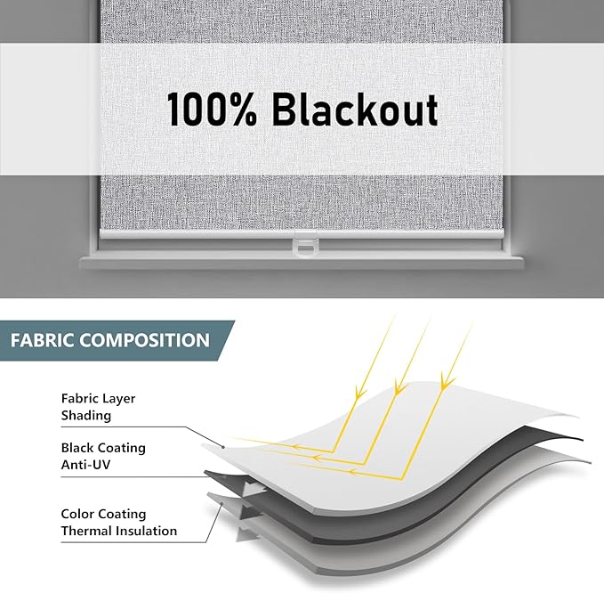 Customize Cordless Roller Shades Blackout Blinds