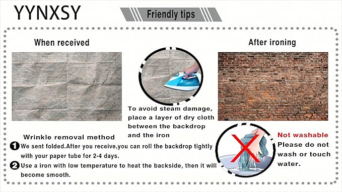 YYNXSY 6X4FT Large Fabric Brick Background