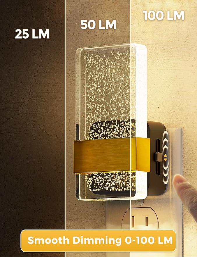 L LOHAS LED Night Light, Bathroom Night Lights Plug Into Wall