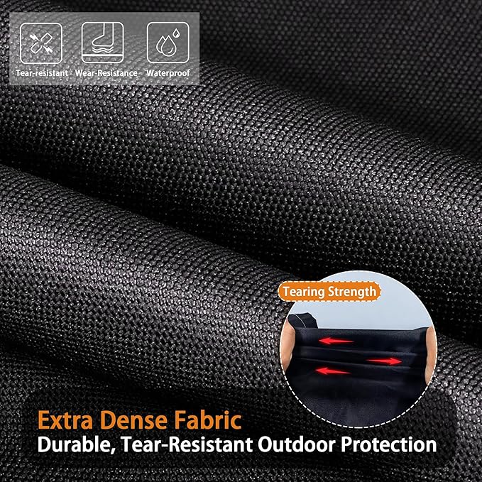 Grill Cover, Universal 48" BBQ Grill Cover for Outdoor Grill, Waterproof, Weather Resistant, Fade Resistant Gas Grill Cover with Adjustable Double Straps for Weber, Char-broil, Nexgrill, etc