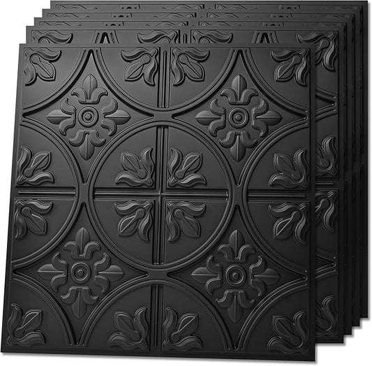 Art3d Drop Ceiling Tiles 24x24in., Wainscoting Panels Glue Up 2ft x 2ft
