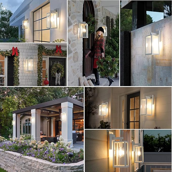 MAXvolador Outdoor Wall Sconce, Large Exterior Waterproof Wall Lantern Light