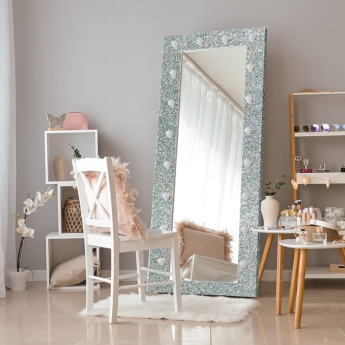 CRE8TIVE Silver Holographic Glitter Wallpaper Border Peel and Stick Wall