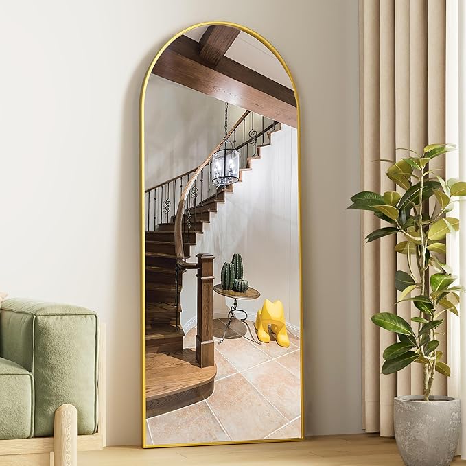 Floor Mirror, Arched Mirror Full Length, Freestanding Mirrors, Arch Floor