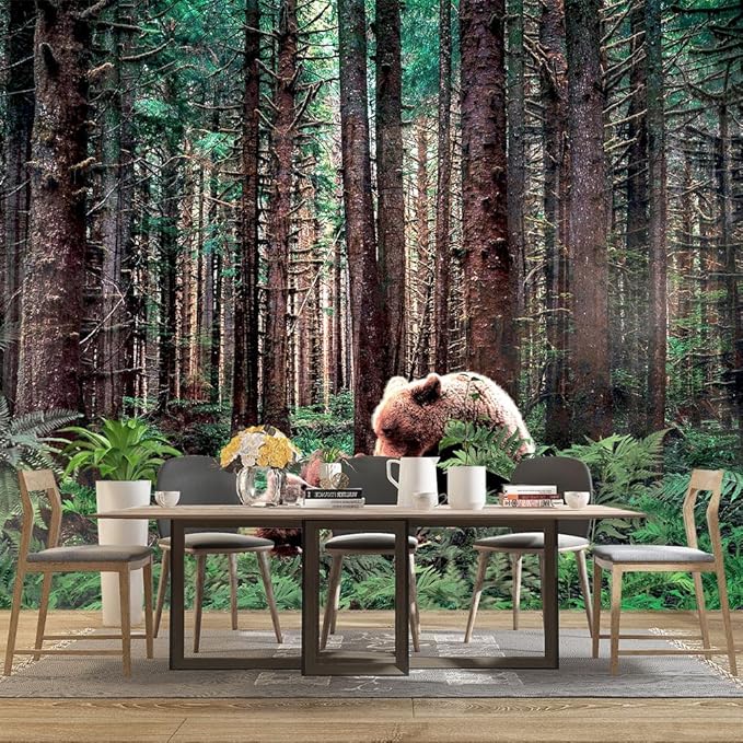 Forest Animals Bear wallpeper Kids Bedroom Woods wall Mural