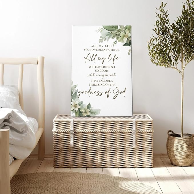 HIWX Christian Wall Decor, All My Life You Have Been Faithful Bible Verse