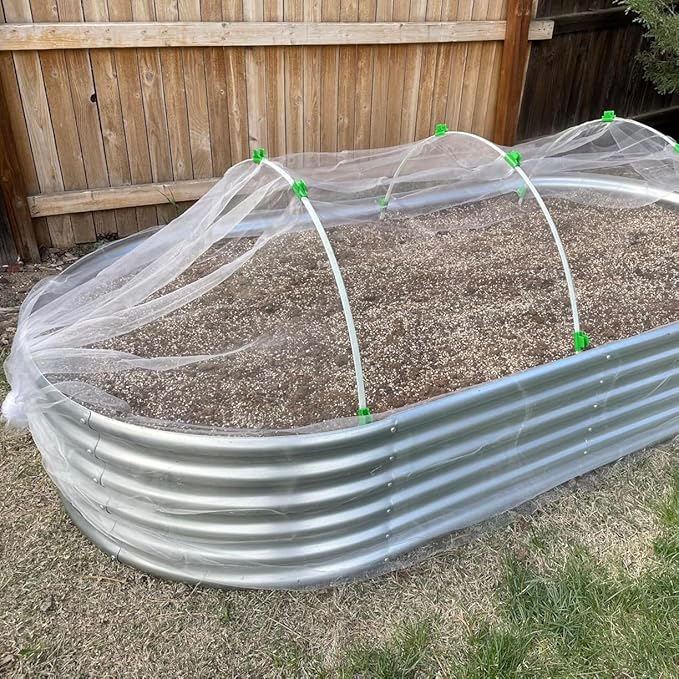 10X10Ft Garden Netting Pest Barrier – Ultra Fine Mesh Netting Plant Covers & Row Cover, Protects Vegetables, Fruits, Flowers from Mosquitoes, Insects, Birds, Deer & Squirrels