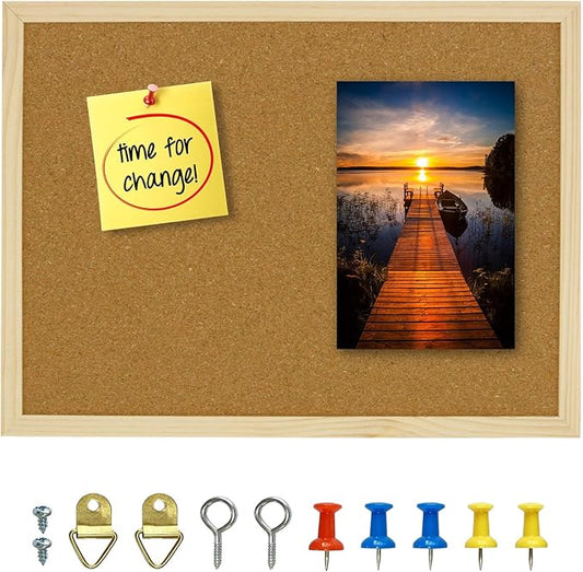 OWLKELA Cork Board 14.6"X 11", Notice Pin Board, Memo Board, Vision Board