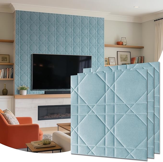 Velvet 3D wall Panels for Interior wall Decor Peel and Stick, Soundproof