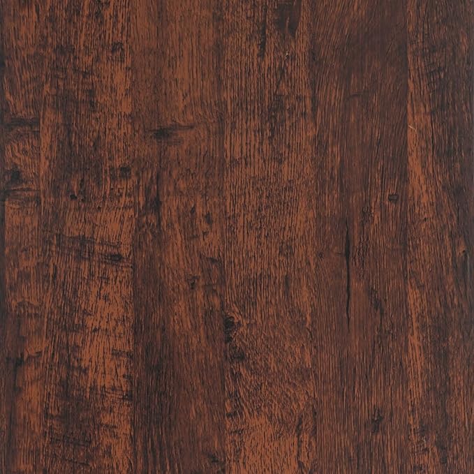 Dimoon 236"x17.7"Peel and Stick Wood Wallpaper Red Brown Wood Paper Red Dark