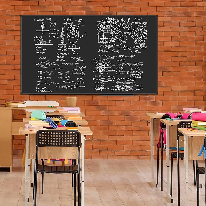Lockways Magnetic Chalkboard 60 x 40 Inches, Aluminum Frame Large Blackboard