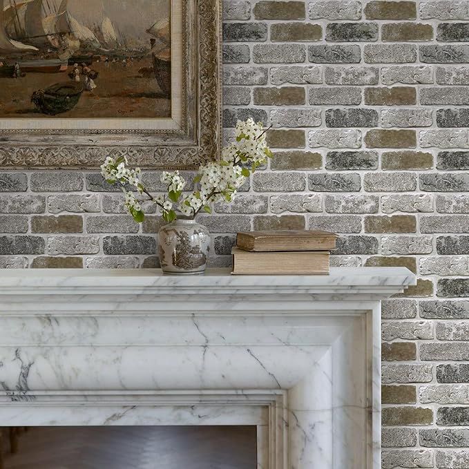 COMSTICKC 3D Faux Brick Wall Panel Peel and Stick, Small Size, Ultra-Light PVC