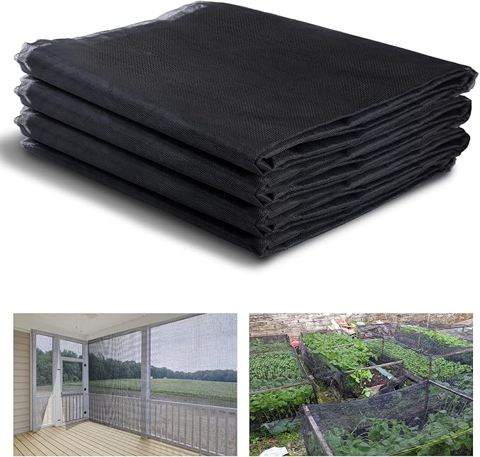 ANPHSIN Stronger Garden Mesh Netting - 10 x 33 ft PP Nanocomposite Bird Net Barrier, Mosquito Netting Screen for Outdoor Plants Vegetables Patios Balconies Terraces, Shading Rate 33% (Black)