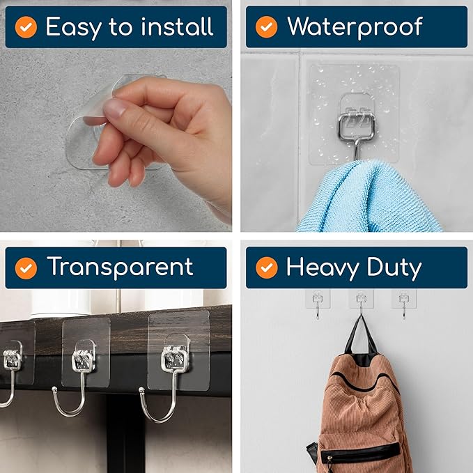 GLUIT Adhesive Large Wall Hooks