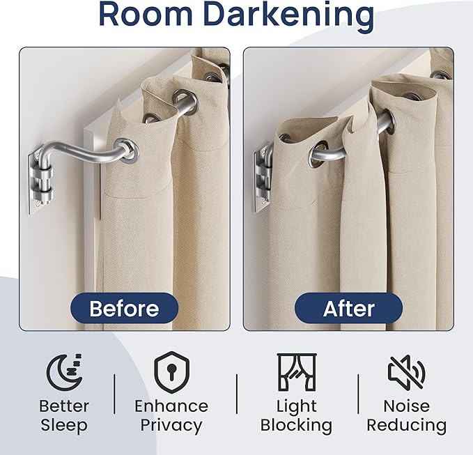 ENJOYBASICS Blackout Curtain rod