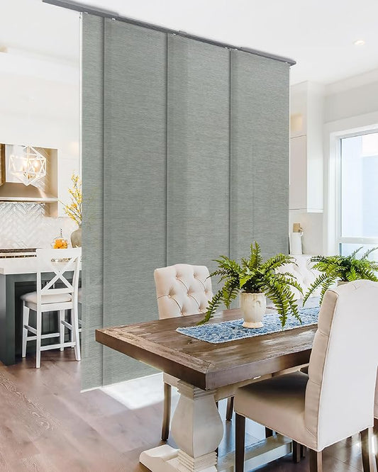 GoDear Design Adjustable Sliding Closet Door Blinds 45.8"- 86" W x 96" H
