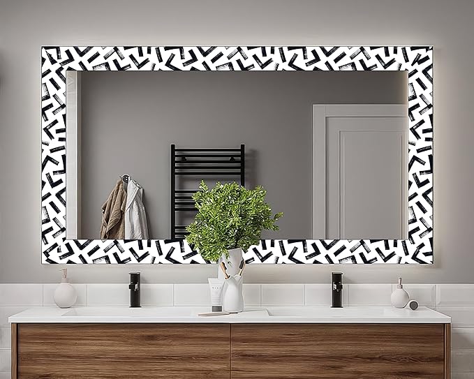 FLFK Black and White Design Wallpaper Border