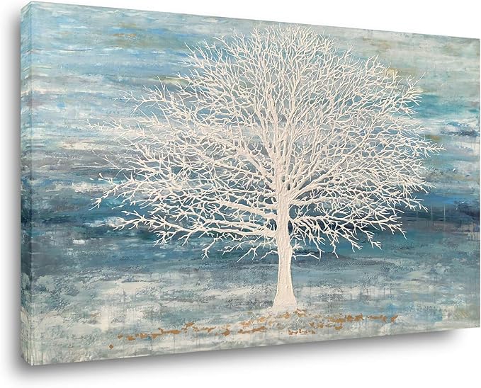 Yihui Arts Canvas Art Wall Decor, Modern Nature Teal Artwork Prints, Large Size