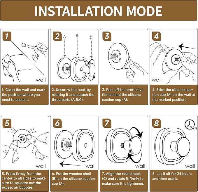 DELITON Suction Cup Hooks for Shower