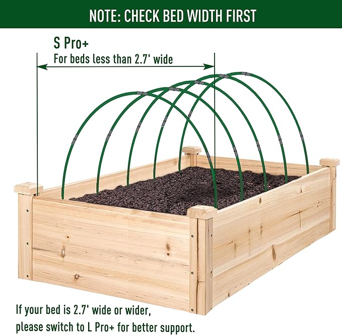 MAXPACE Greenhouse Hoops for DIY Grow Tunnels Less Than 2.7ft Wide, Rust-Free Fiberglass Support Hoops Frame for Garden Fabric, Plant Support Garden Stakes, Gardening Supplies, 50pcs