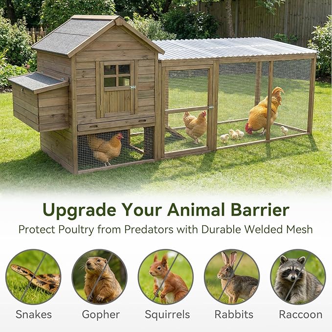 AMAGABELI GARDEN & HOME Hardware Cloth 1/4 inch 16inx25ft Galvanized After Welding 23 Gauge Square Chicken Wire Fence Mesh Roll Raised Garden Bed Plant Supports Poultry Netting Cage Snake Fence