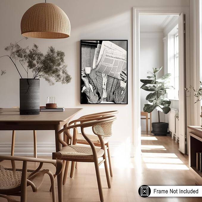 Poster Master Woman Reading Newspaper