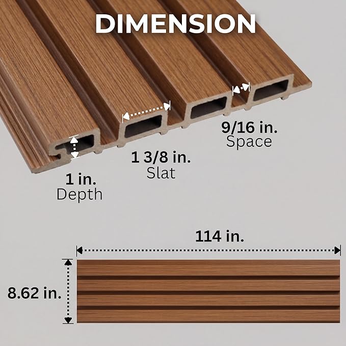 From Plain to Beautiful in Hours WPC Exterior Wall Slat Panels Waterproof