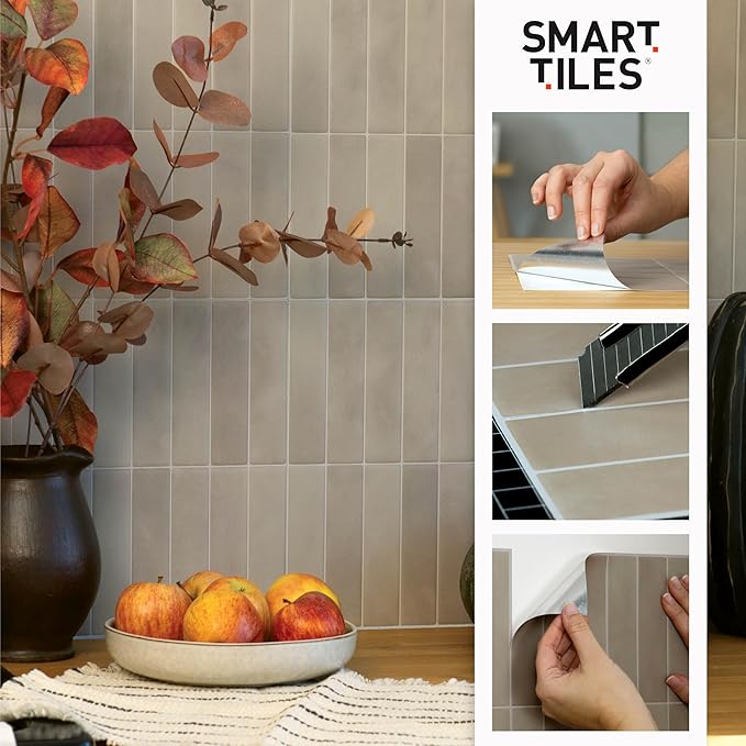 SMART TILES Peel and Stick Backsplash