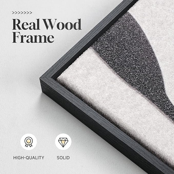 Framed Neutral Abstract Wall Art