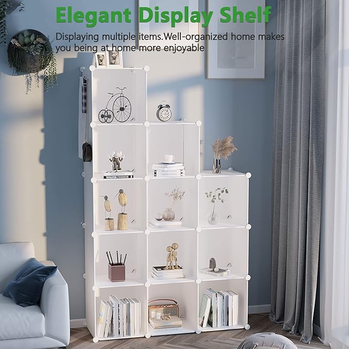 C&AHOME Cube Storage Organizer, 12-Cube Shelves Units, Closet Cabinet, DIY