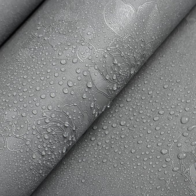 Erfoni 78.7"x17.7" Grey Contact Paper Gray Peel and Stick Wallpaper Thicken