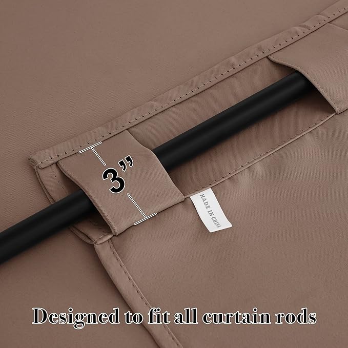 RYB HOME Blackout Curtains for Living Room, Privacy Thermal Insulating Window