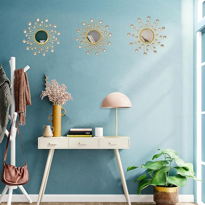 Mirror Wall Decor Wall Mirrors Decorative Sunburst Boho Mirror Gold Mirror Wall
