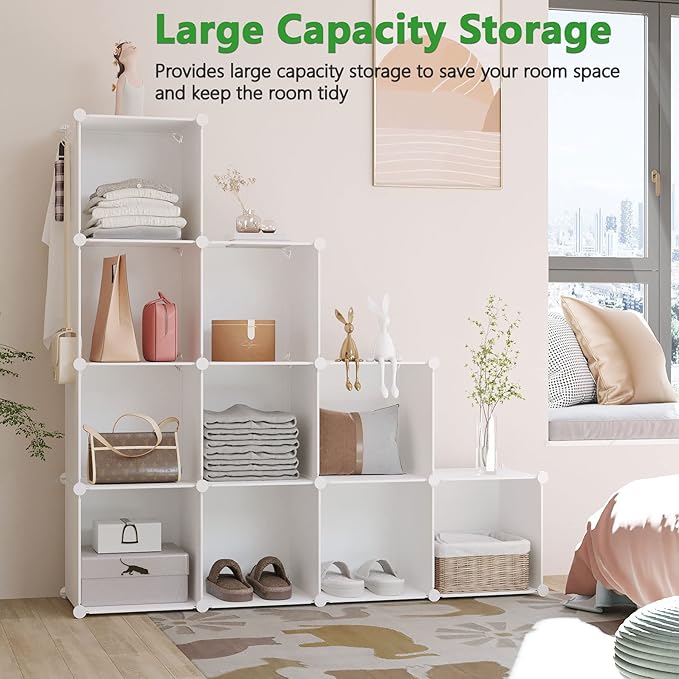 C&AHOME Cube Storage Organizer, 12-Cube Shelves Units, Closet Cabinet, DIY